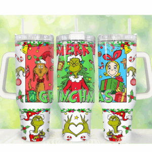 The Grinch Movies Custom Stanley Quencher 40oz Stainless Steel Tumbler With Handle