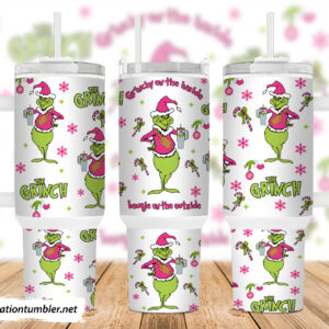 The Grinch Movies Custom Stanley Quencher 40oz Stainless Steel Tumbler With Handle