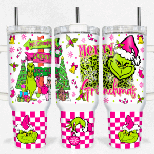 The Grinch Movies Custom Stanley Quencher 40oz Stainless Steel Tumbler With Handle