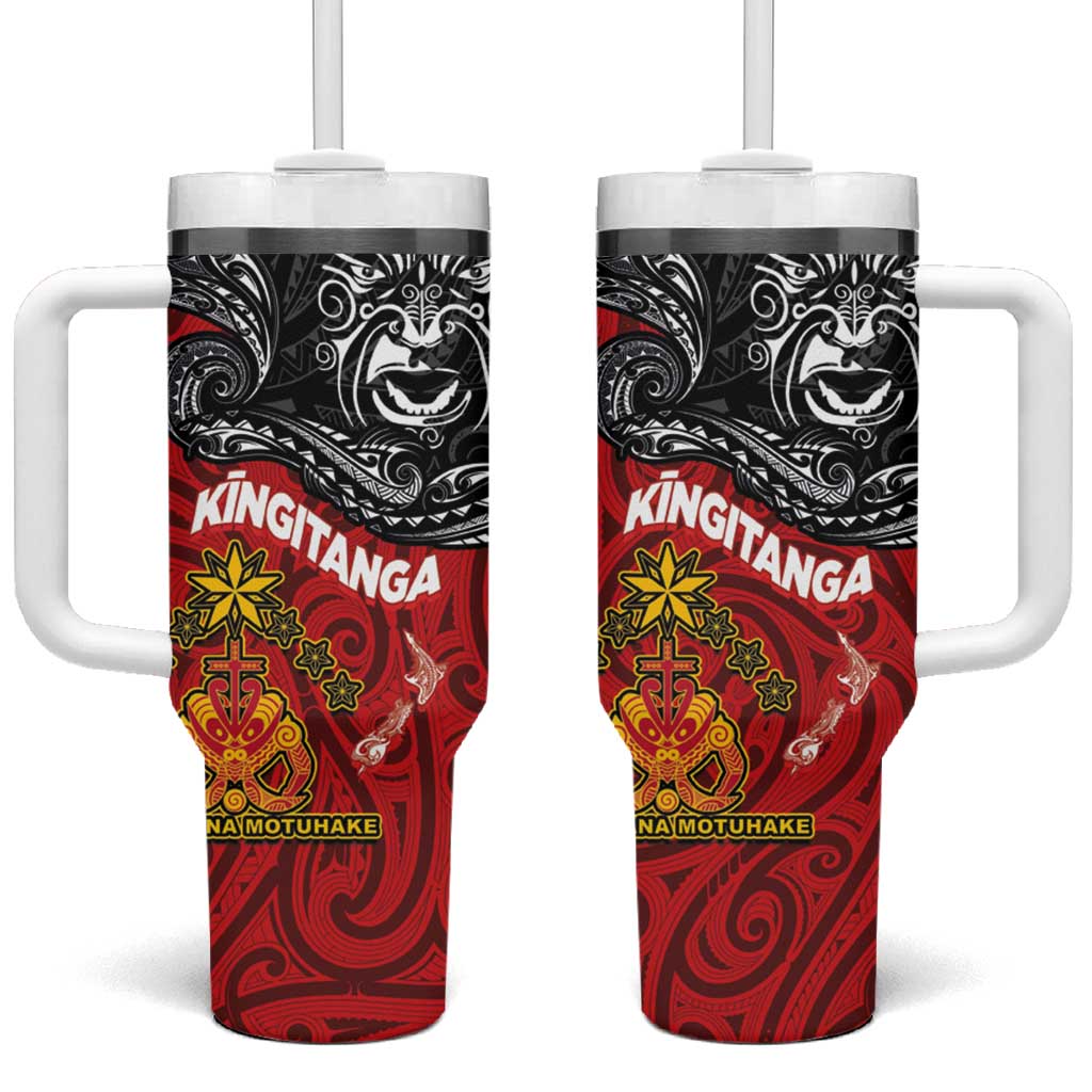 The Kingitanga Maori King Movement Ko Te Mana Motuhake Custom Stanley Quencher 40oz Stainless Steel Tumbler With Handle