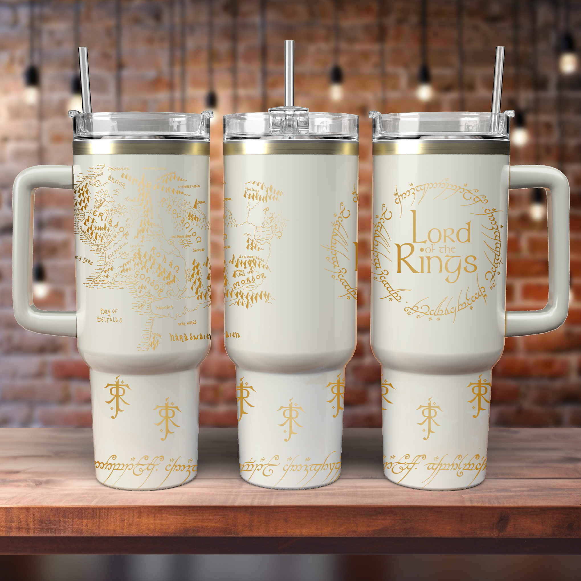 The Lord Of The Rings Movies Custom Stanley Quencher 40oz Stainless Steel Tumbler With Handle