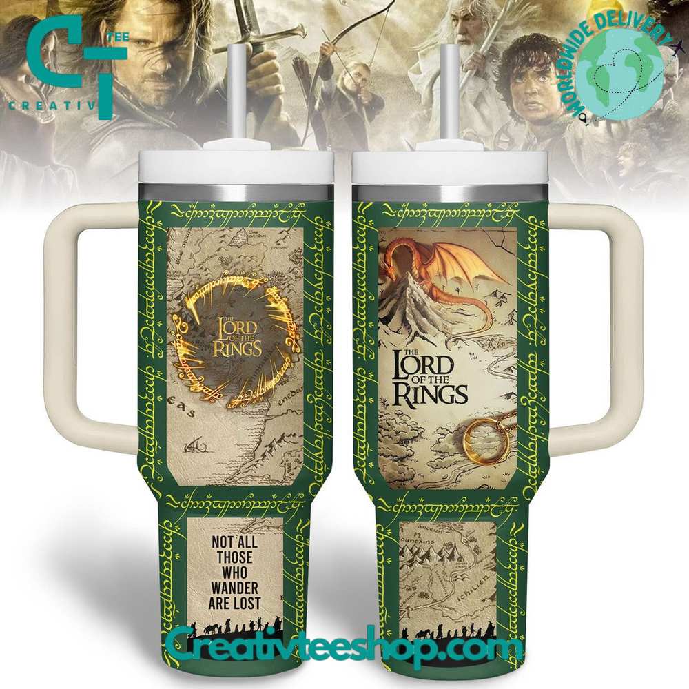 The Lord of the Rings Movies Custom Stanley Quencher 40oz Stainless Steel Tumbler With Handle
