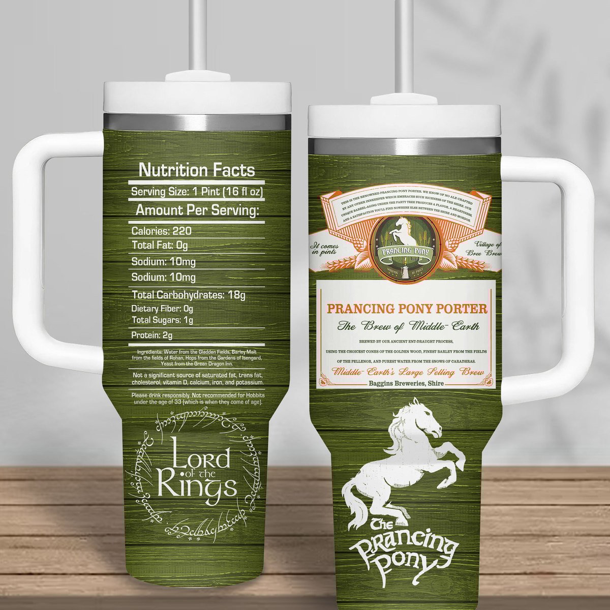 The Lord of the Rings Movies Custom Stanley Quencher 40oz Stainless Steel Tumbler With Handle
