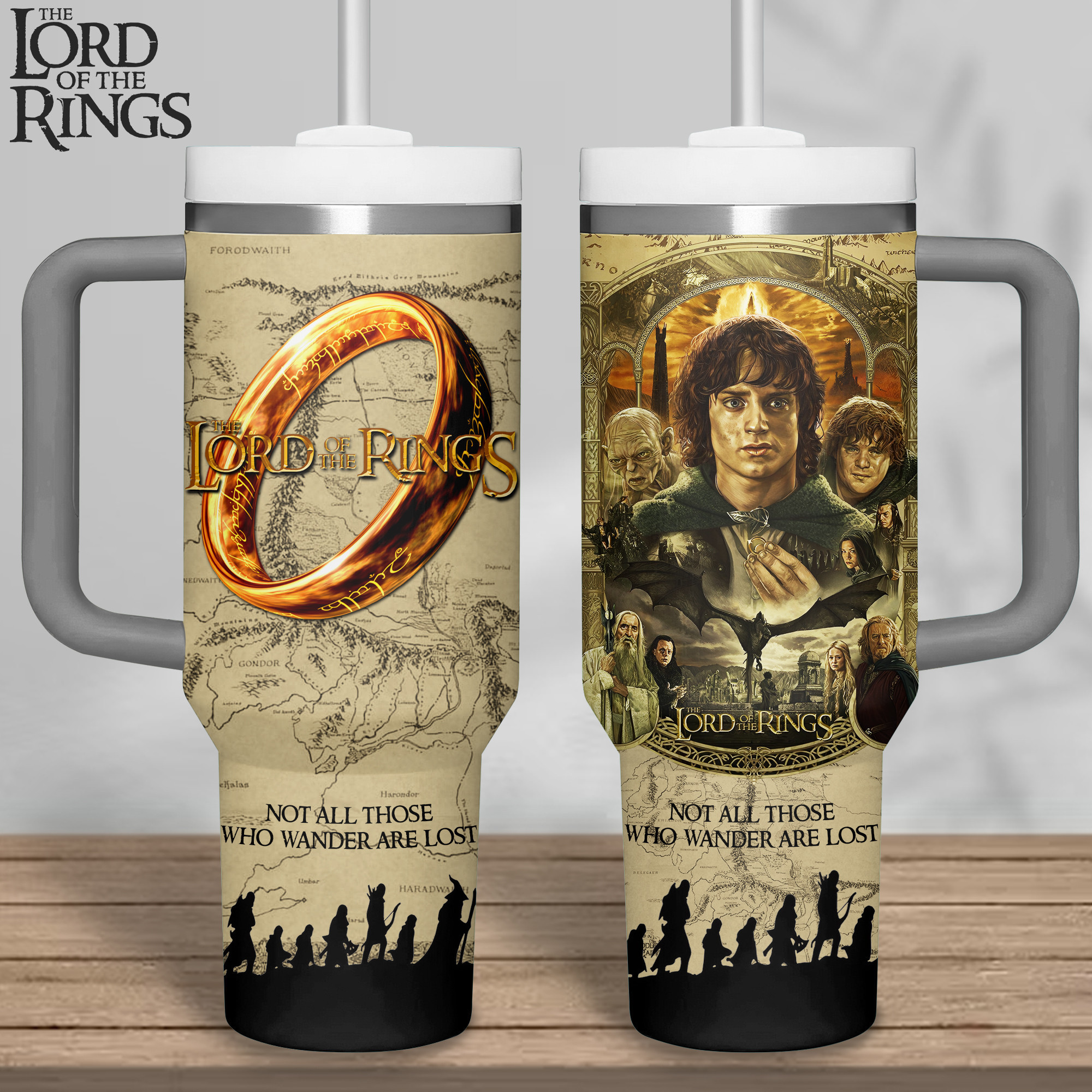 The Lord of the Rings TV Series Custom Stanley Quencher 40oz Stainless Steel Tumbler With Handle