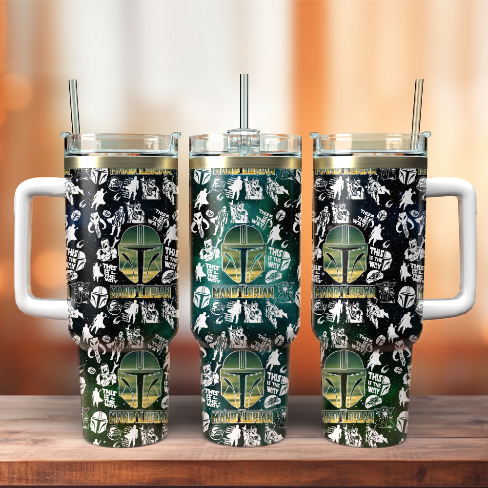 The Mandalorian TV Series Custom Stanley Quencher 40oz Stainless Steel Tumbler With Handle
