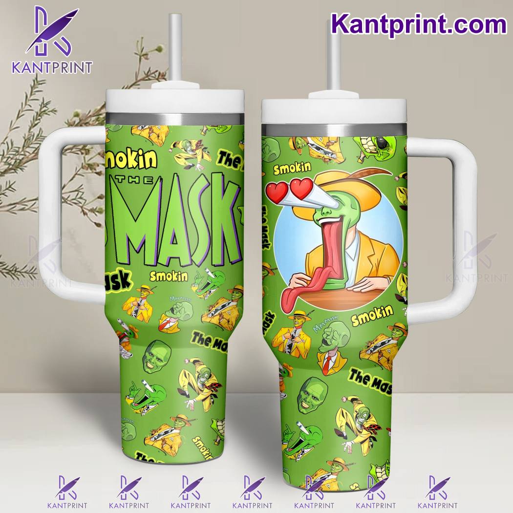 The Mask Smokin Movies Custom Stanley Quencher 40oz Stainless Steel Tumbler With Handle