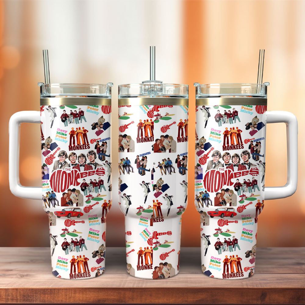 The Monkees Band Music Custom Stanley Quencher 40oz Stainless Steel Tumbler With Handle