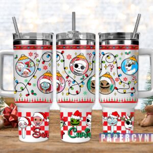 The Nightmare Before Christmas Custom Stanley Quencher 40oz Stainless Steel Tumbler With Handle