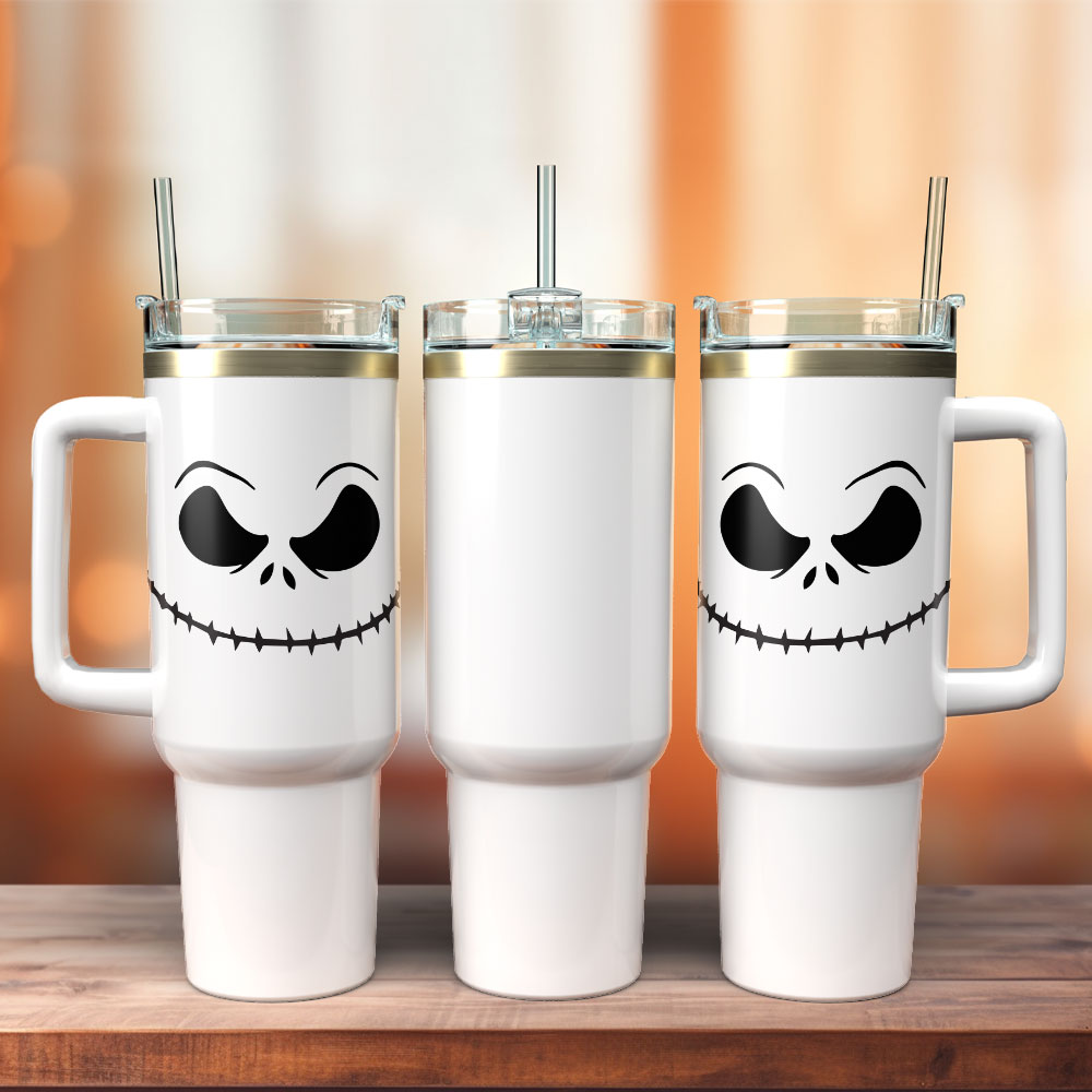 The Nightmare Before Christmas Movie Custom Stanley Quencher 40oz Stainless Steel Tumbler With Handle