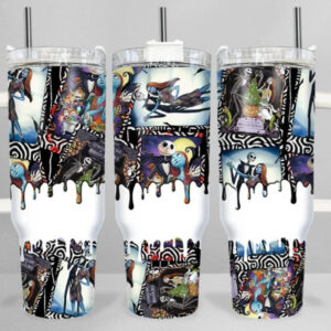 The Nightmare Before Christmas Movies Custom Stanley Quencher 40oz Stainless Steel Tumbler With Handle