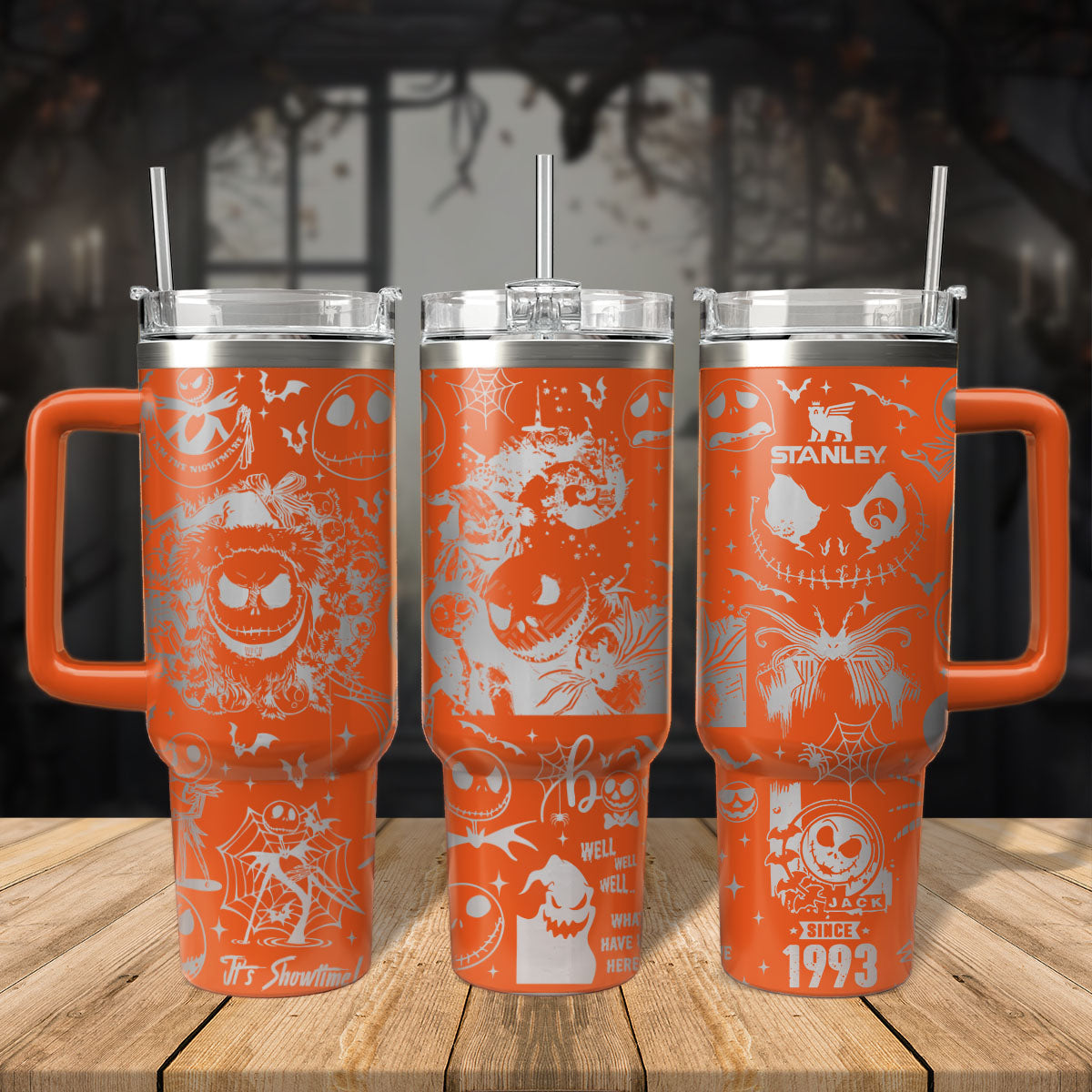The Nightmare Before Christmas Movies Custom Stanley Quencher 40oz Stainless Steel Tumbler With Handle