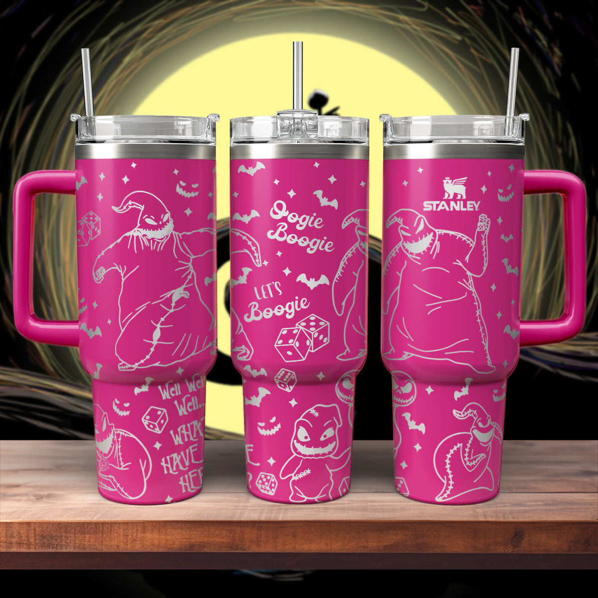 The Nightmare Before Christmas Movies Custom Stanley Quencher 40oz Stainless Steel Tumbler With Handle
