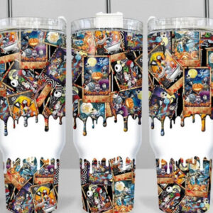 The Nightmare Before Christmas Movies Custom Stanley Quencher 40oz Stainless Steel Tumbler With Handle
