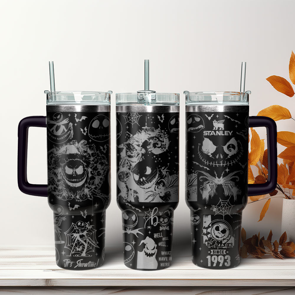 The Nightmare Before Christmas Movies Custom Stanley Quencher 40oz Stainless Steel Tumbler With Handle