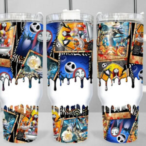 The Nightmare Before Christmas Movies Custom Stanley Quencher 40oz Stainless Steel Tumbler With Handle