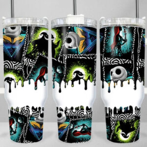 The Nightmare Before Christmas Movies Custom Stanley Quencher 40oz Stainless Steel Tumbler With Handle