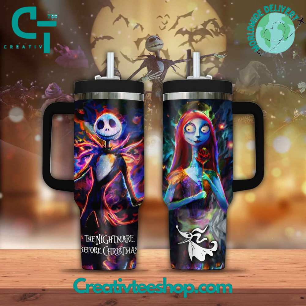 The Nightmare Movies Custom Stanley Quencher 40oz Stainless Steel Tumbler With Handle