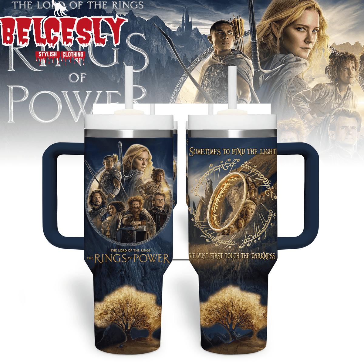 The Rings Of Power TV Series Custom Stanley Quencher 40oz Stainless Steel Tumbler With Handle