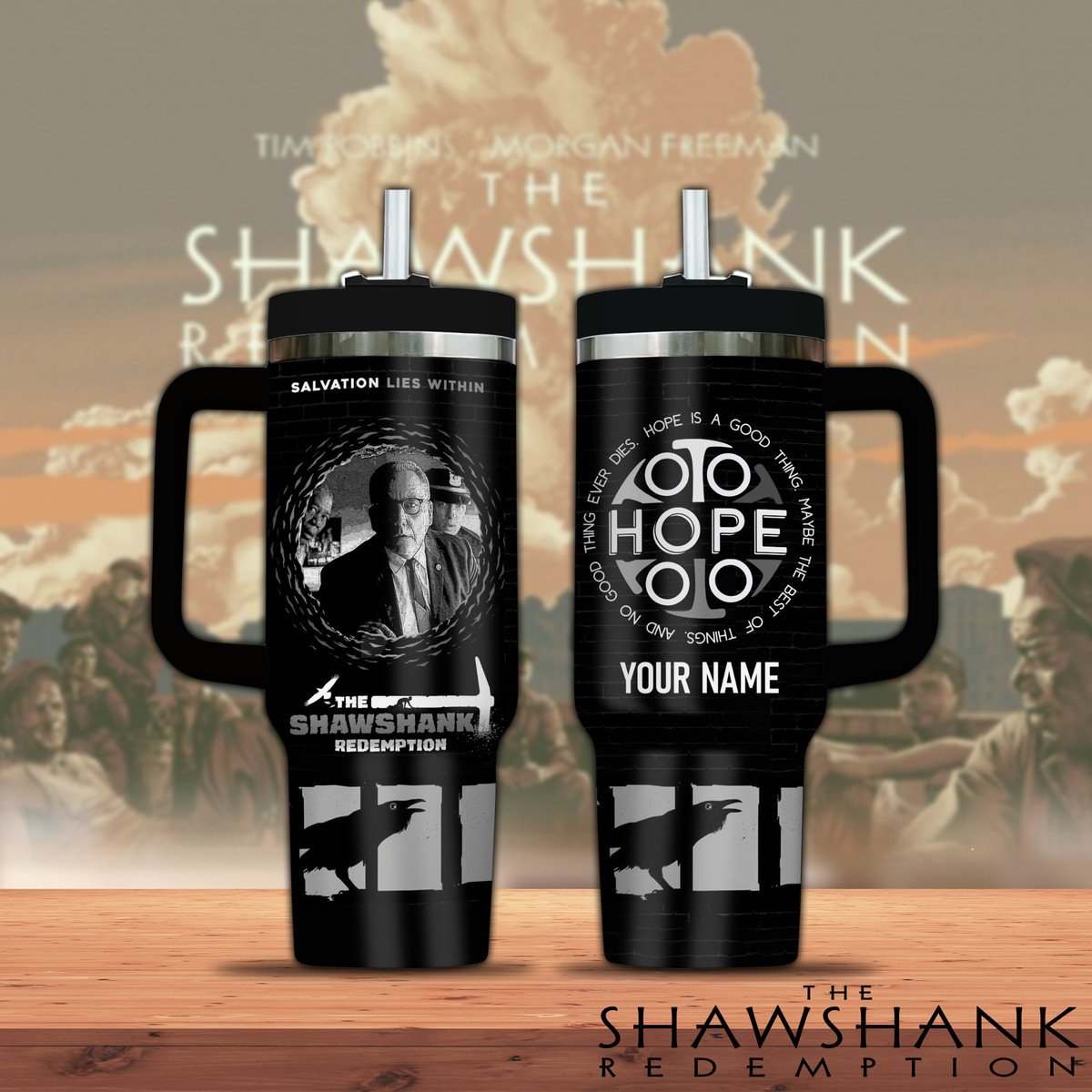 The Shawshank Redemption Movies Custom Stanley Quencher 40oz Stainless Steel Tumbler With Handle