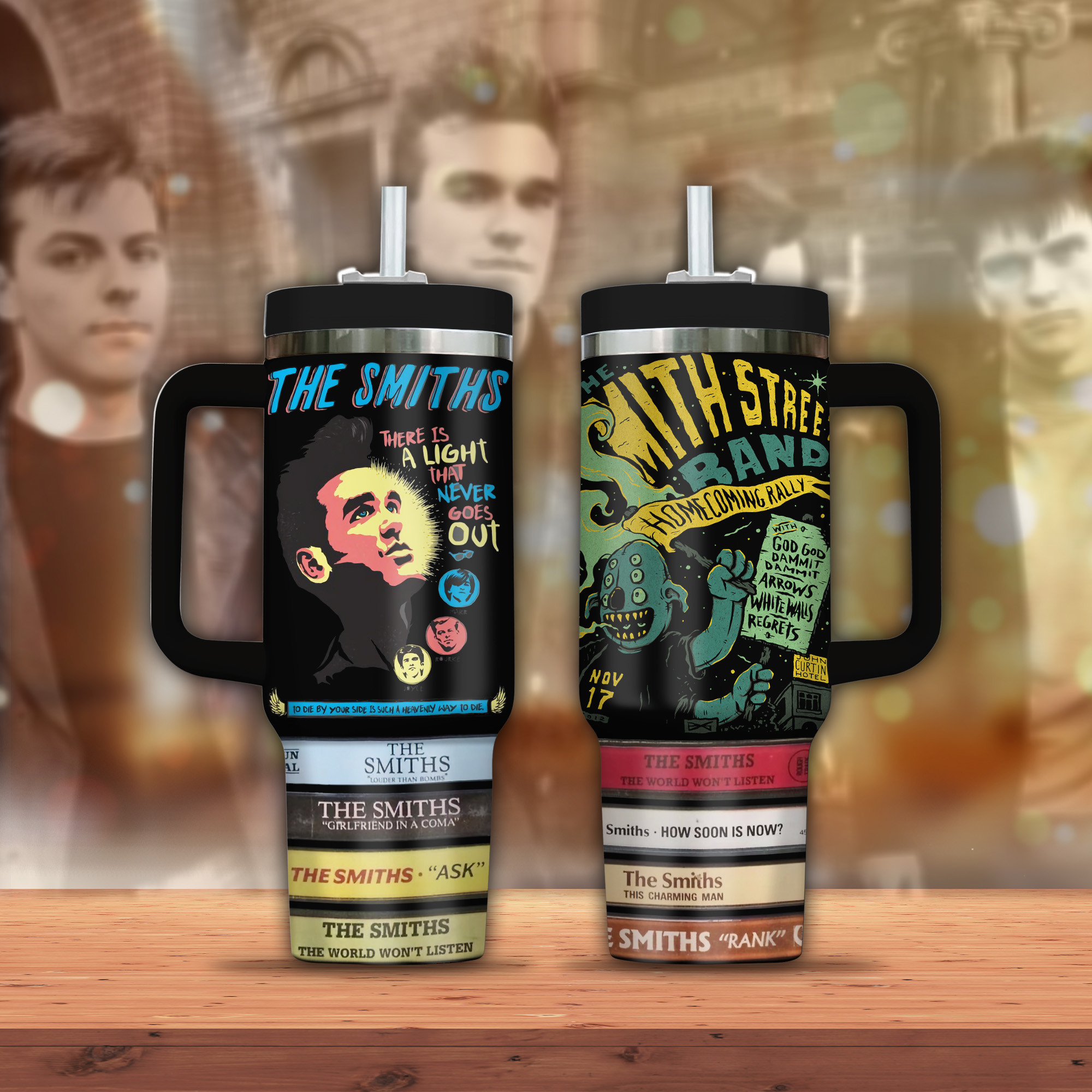 The Smiths Music Custom Stanley Quencher 40oz Stainless Steel Tumbler With Handle