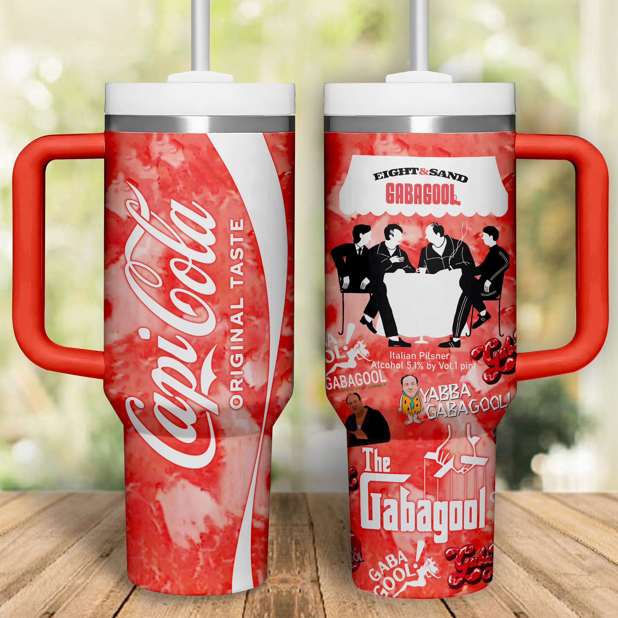 The Sopranos Movies Custom Stanley Quencher 40oz Stainless Steel Tumbler With Handle