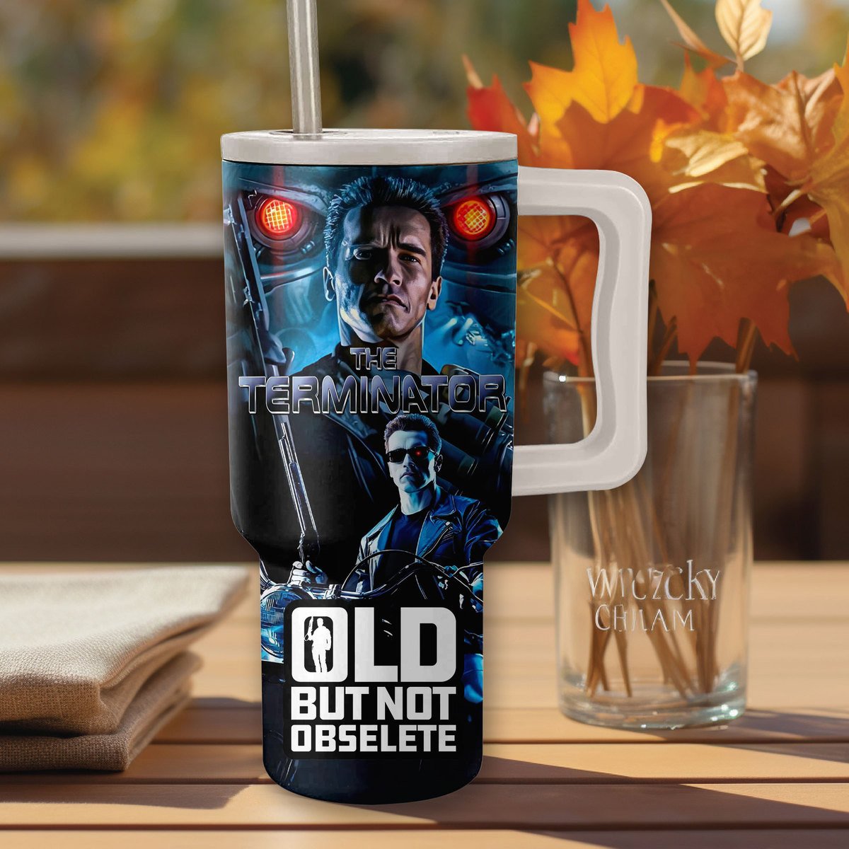 The Terminator Movies Custom Stanley Quencher 40oz Stainless Steel Tumbler With Handle