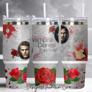 The Vampire Diaries Movies Custom Stanley Quencher 40oz Stainless Steel Tumbler With Handle