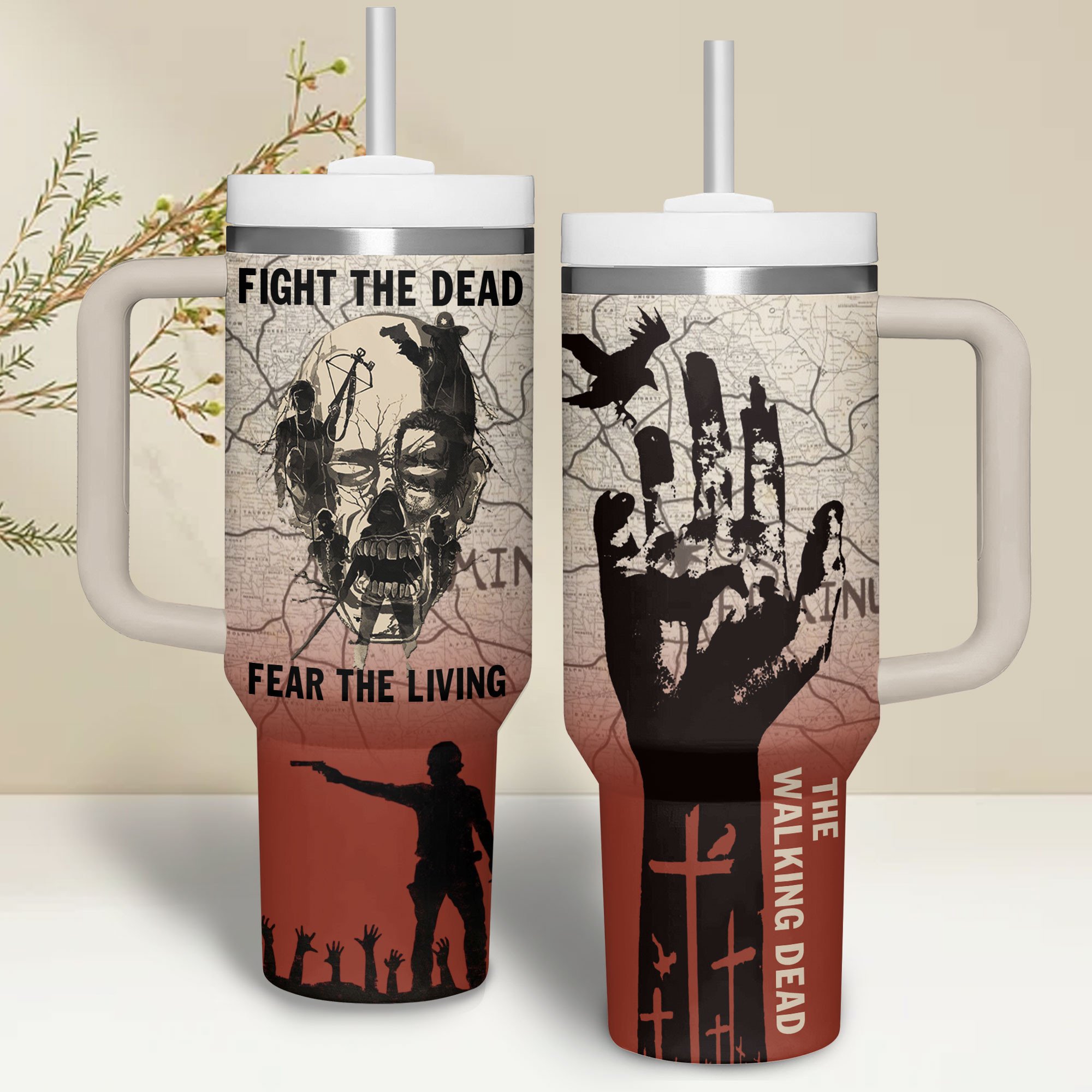 The Walking Dead Games Custom Stanley Quencher 40oz Stainless Steel Tumbler With Handle