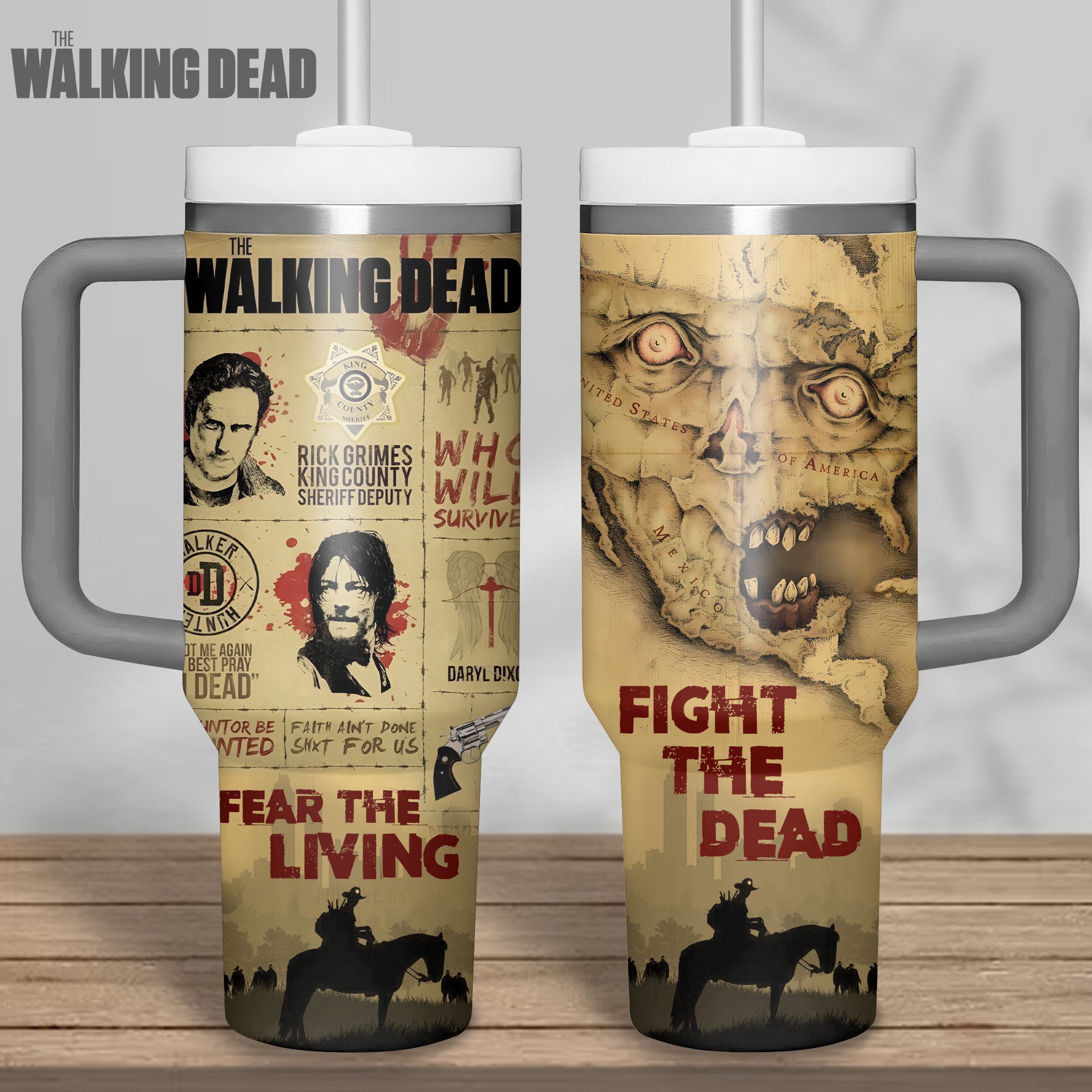 The Walking Dead Games Custom Stanley Quencher 40oz Stainless Steel Tumbler With Handle