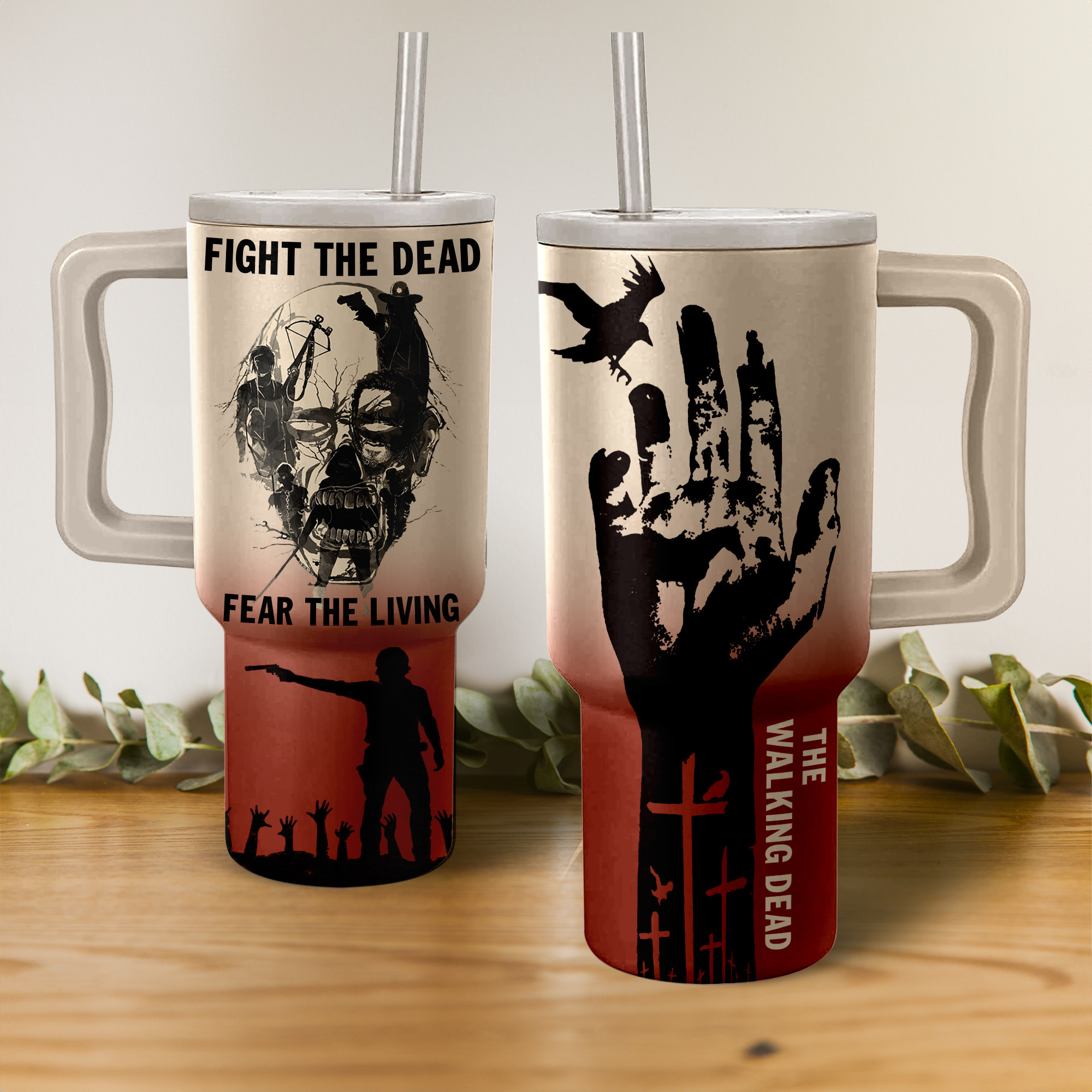 The Walking Dead TV Series Custom Stanley Quencher 40oz Stainless Steel Tumbler With Handle