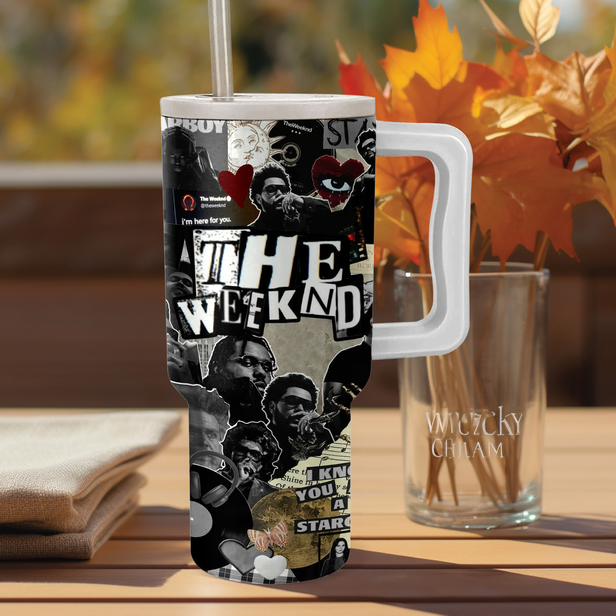 The Weeknd Music Custom Stanley Quencher 40oz Stainless Steel Tumbler With Handle