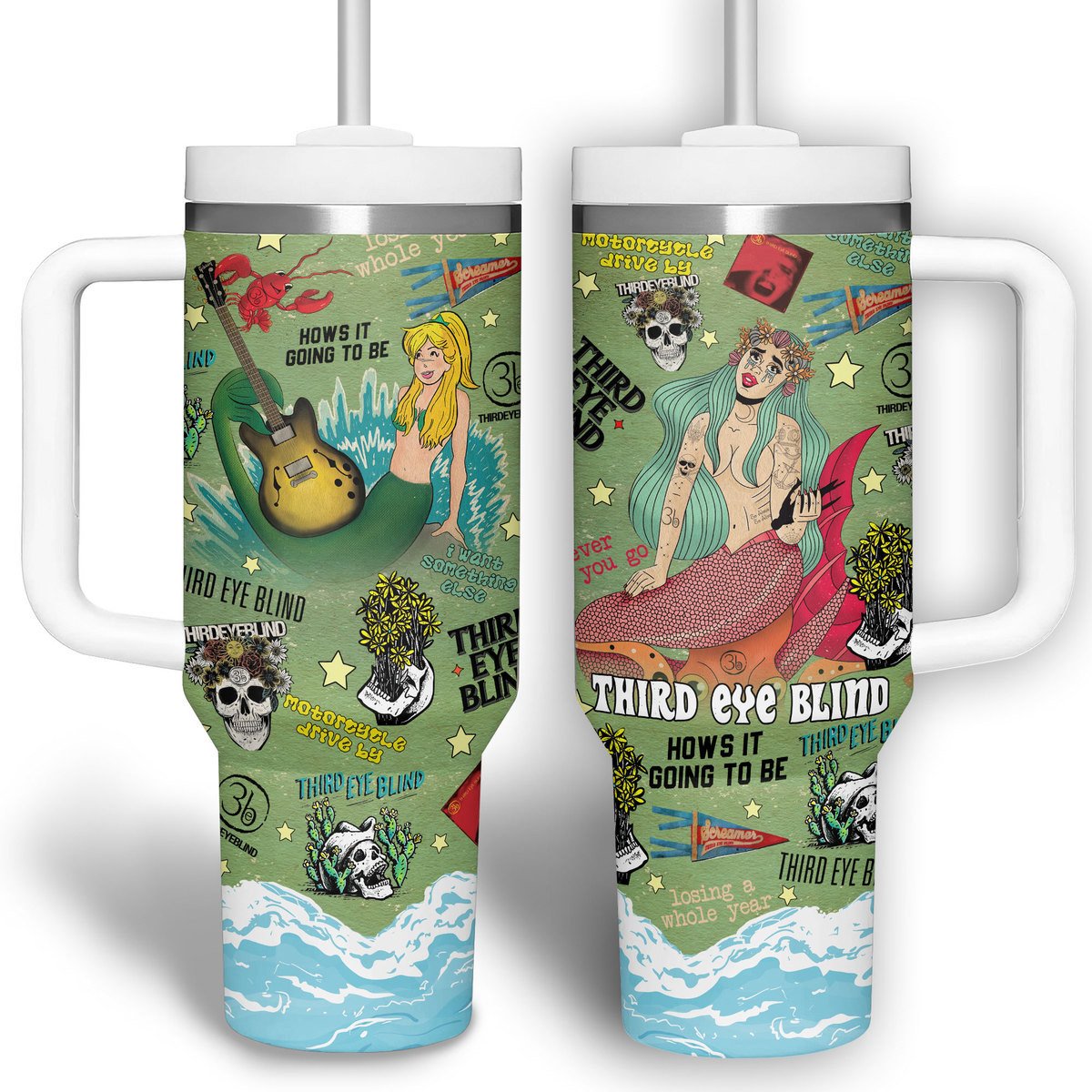 Third Eye Blind Music Custom Stanley Quencher 40oz Stainless Steel Tumbler With Handle
