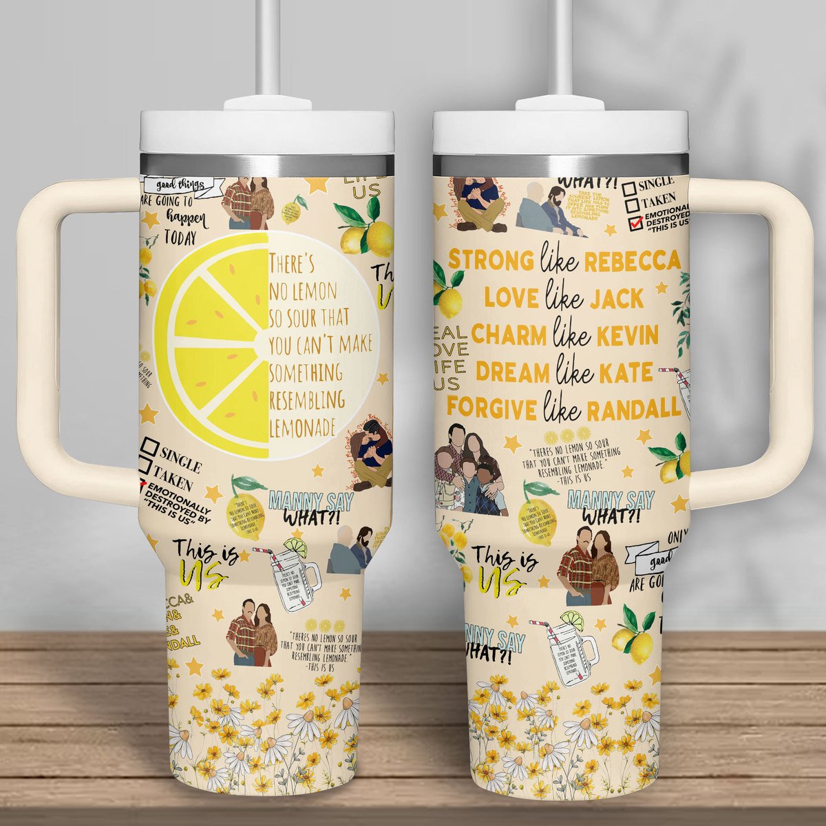 This Is Us Movies Custom Stanley Quencher 40oz Stainless Steel Tumbler With Handle