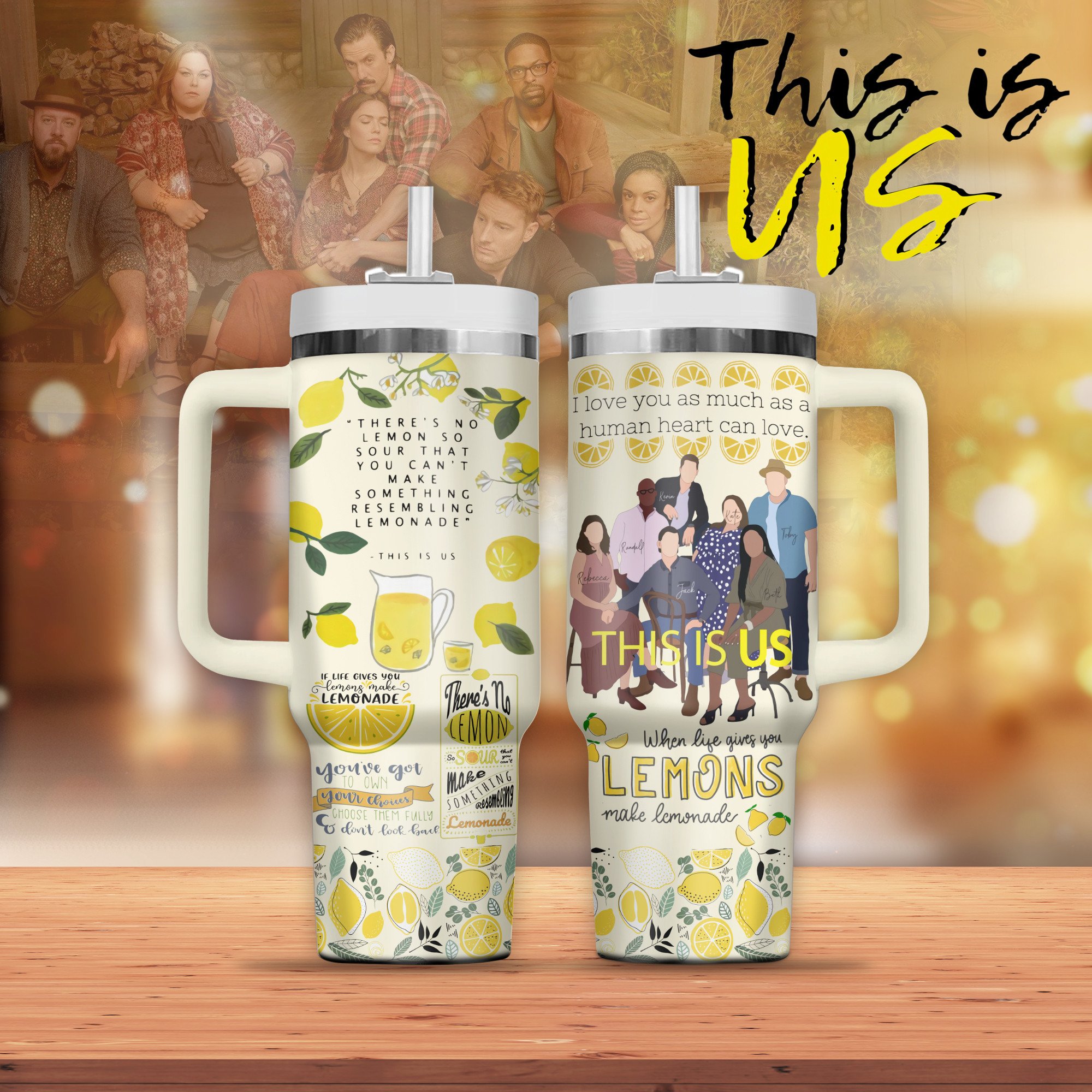 This Is Us TV Series Custom Stanley Quencher 40oz Stainless Steel Tumbler With Handle