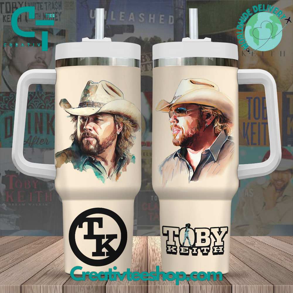 Toby Keith Music Custom Stanley Quencher 40oz Stainless Steel Tumbler With Handle