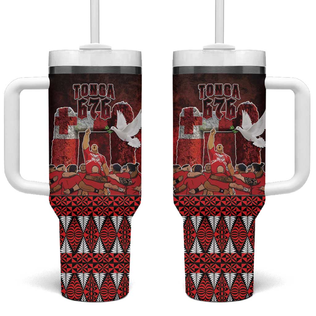 Tonga 676 Haamonga a Maui Tongan Sipi Tau Dance Custom Stanley Quencher 40oz Stainless Steel Tumbler With Handle