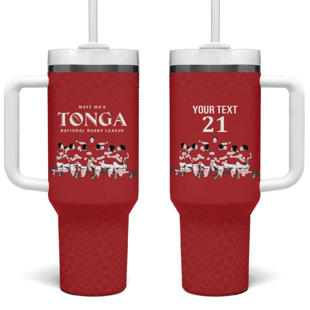 Tonga Rugby Mate Ma'a Tonga XIII Make History Pacific Champions Custom Stanley Quencher 40oz Stainless Steel Tumbler With Handle
