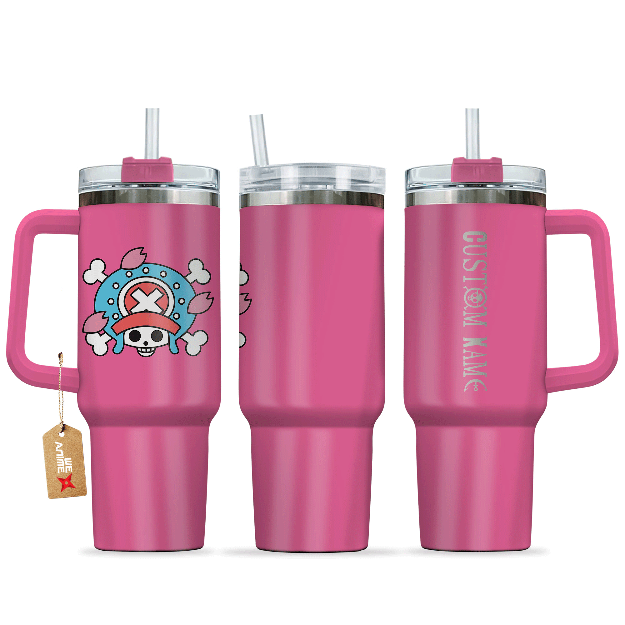 Tony Tony Chopper One Piece Anime Custom Stanley Quencher 40oz Stainless Steel Tumbler With Handle