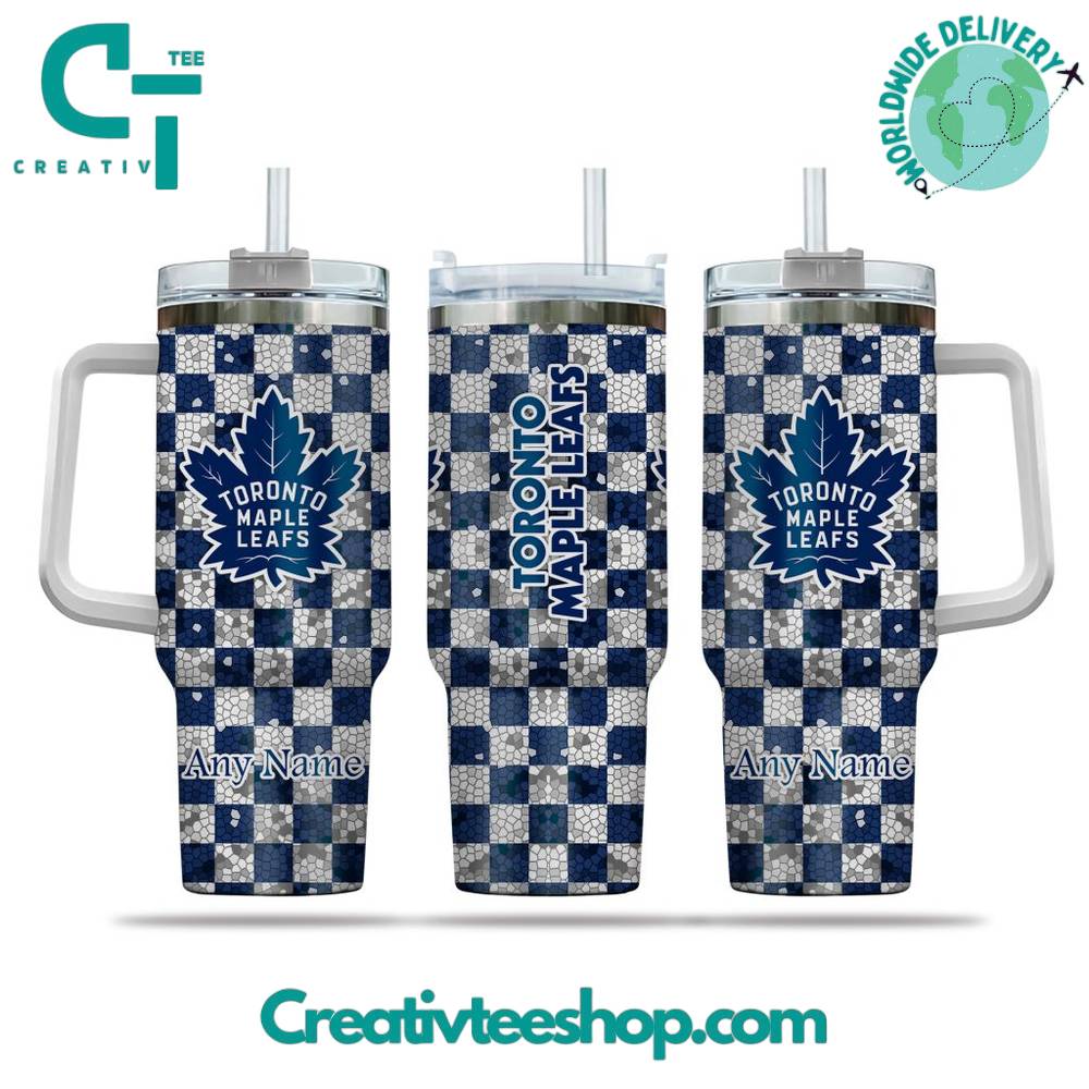 Toronto Maple Leafs NHL Custom Stanley Quencher 40oz Stainless Steel Tumbler With Handle