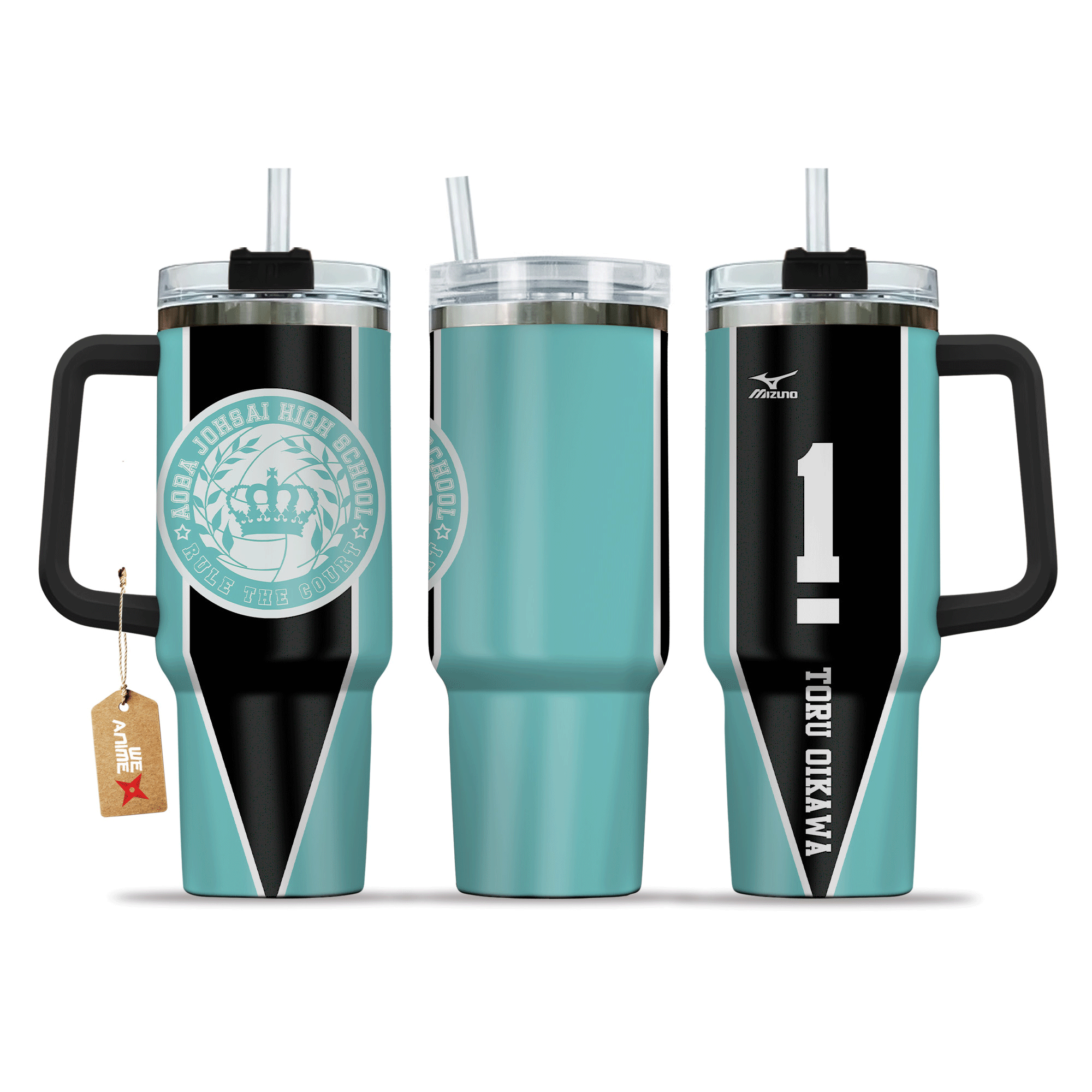 Toru Oikawa Haikyuu Anime Custom Stanley Quencher 40oz Stainless Steel Tumbler With Handle