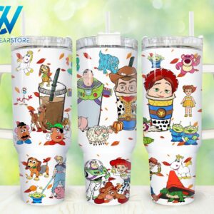 Toy Story Cartoon Custom Stanley Quencher 40oz Stainless Steel Tumbler With Handle