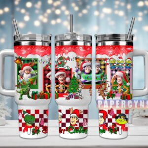 Toy Story Christmas Custom Stanley Quencher 40oz Stainless Steel Tumbler With Handle