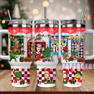 Toy Story Christmas Custom Stanley Quencher 40oz Stainless Steel Tumbler With Handle