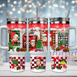 Toy Story Christmas Custom Stanley Quencher 40oz Stainless Steel Tumbler With Handle