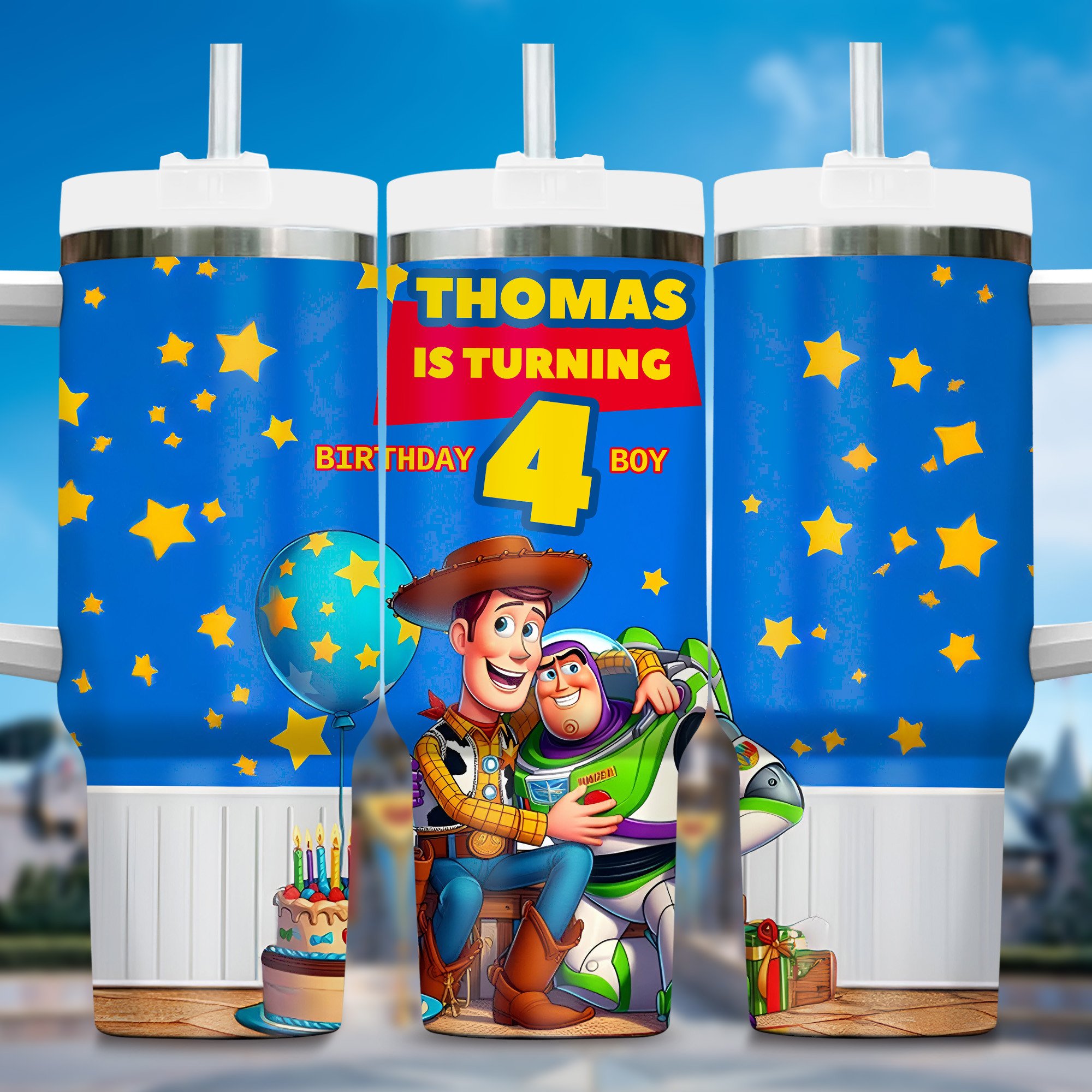 Toy Story Movies Custom Stanley Quencher 40oz Stainless Steel Tumbler With Handle