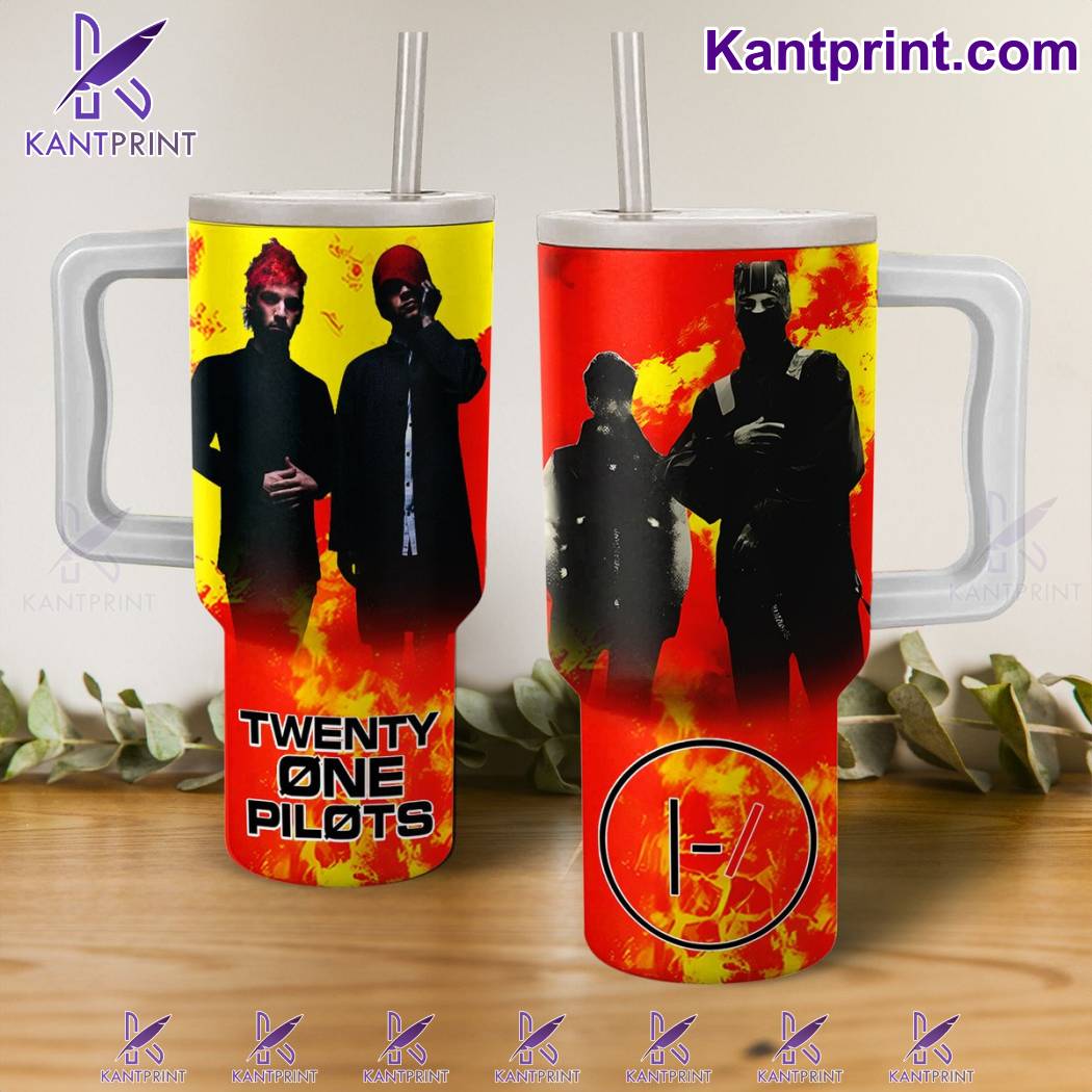 Twenty One Pilots Music Custom Stanley Quencher 40oz Stainless Steel Tumbler With Handle
