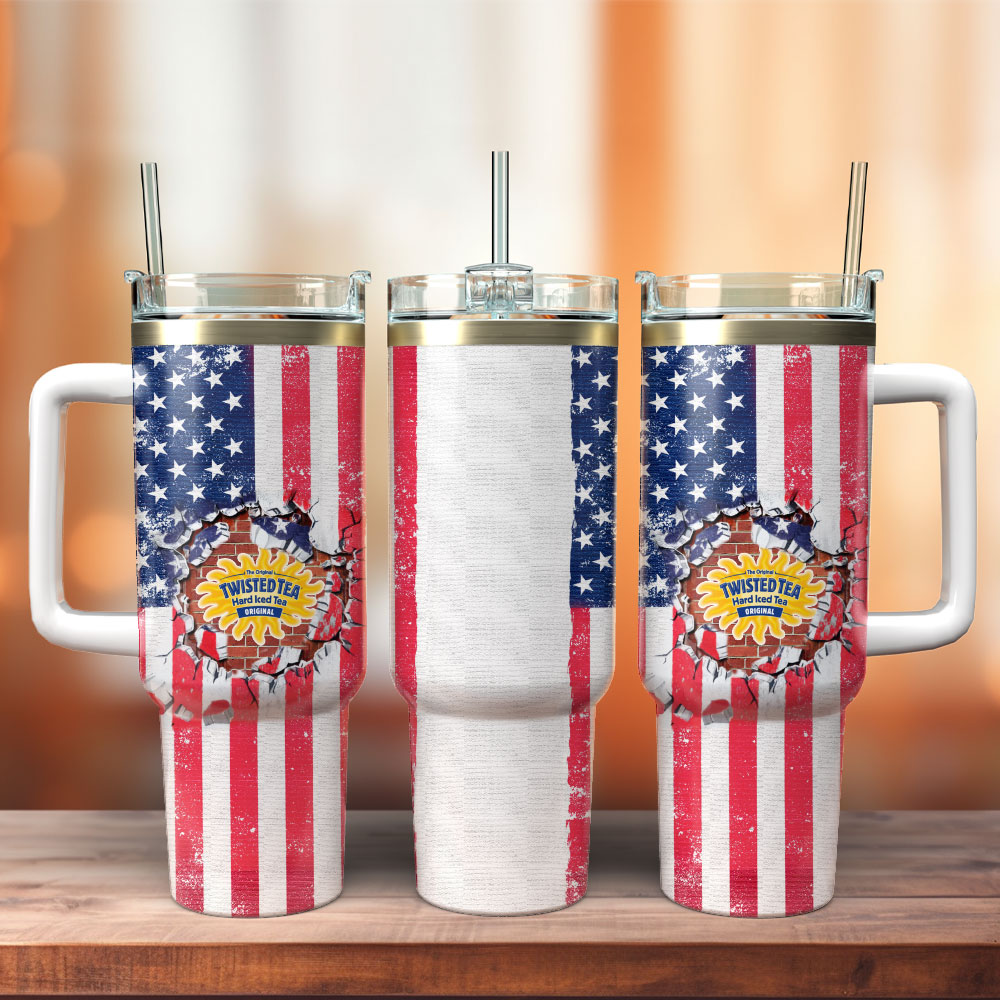 Twisted Tea Drink Custom Stanley Quencher 40oz Stainless Steel Tumbler With Handle