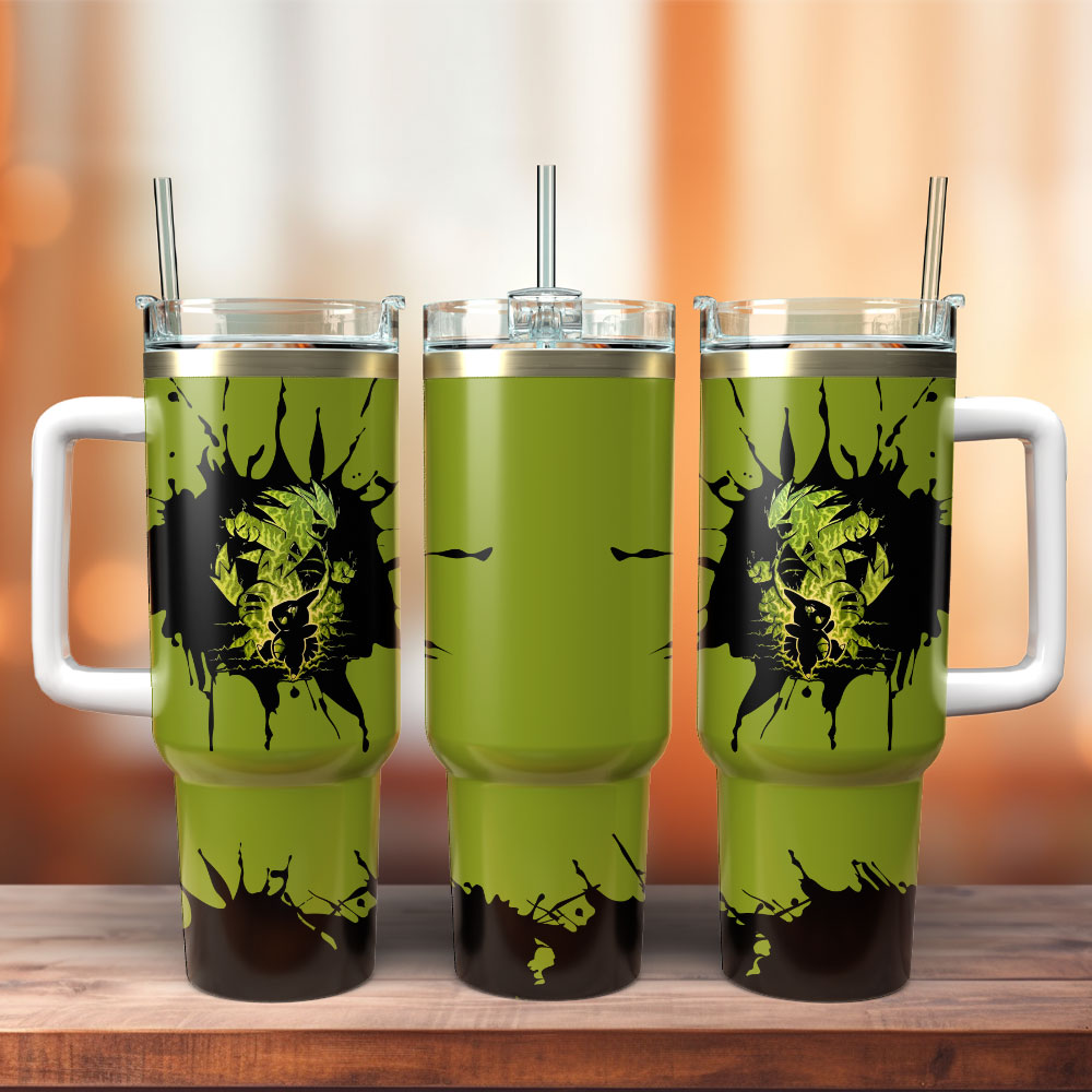 Tyranitar Pokemon Anime Custom Stanley Quencher 40oz Stainless Steel Tumbler With Handle