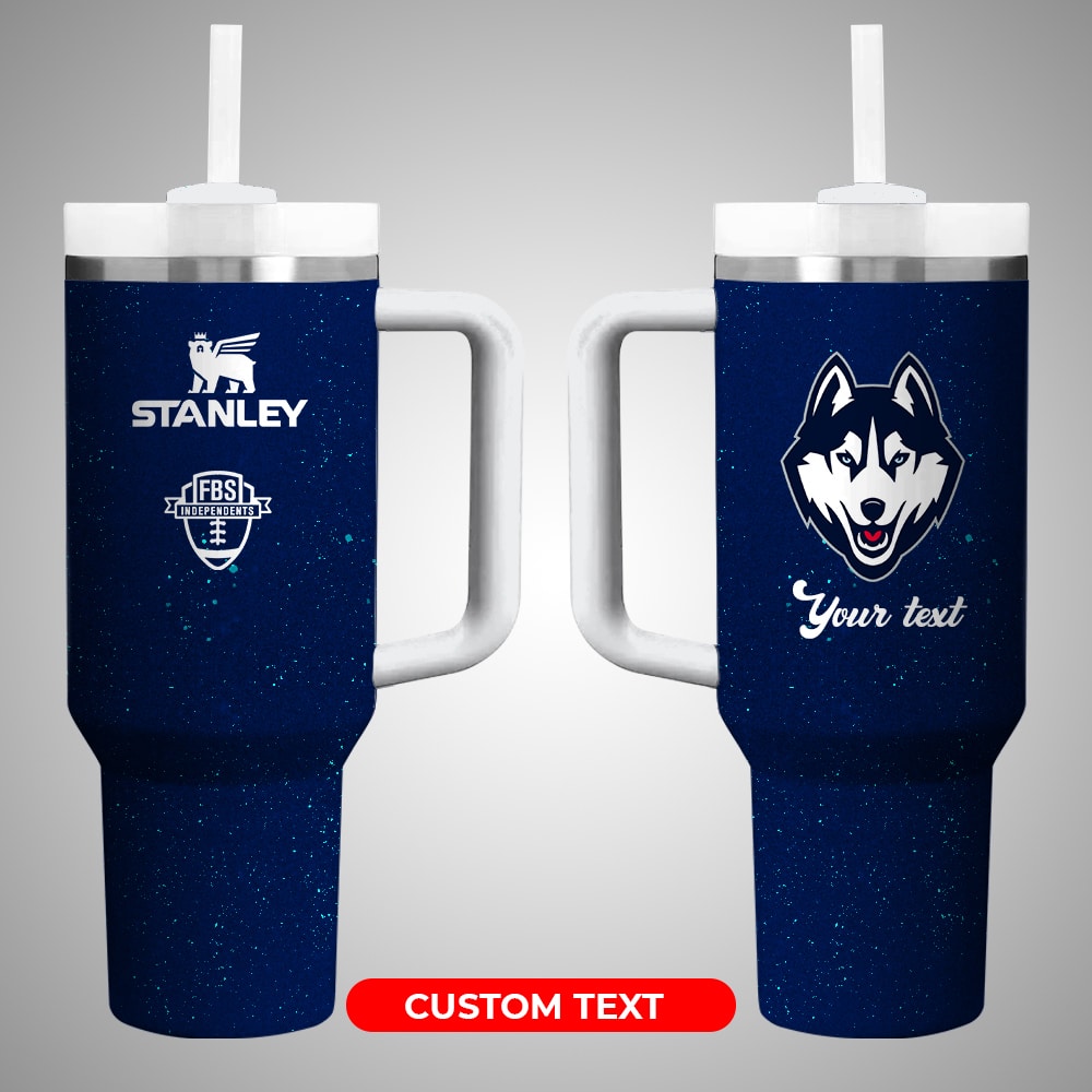 UConn HuskiesÂ NCAA Custom Stanley Quencher 40oz Stainless Steel Tumbler With Handle