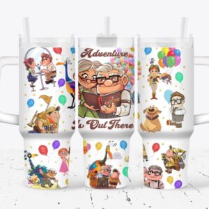 Up Disney Movies Custom Stanley Quencher 40oz Stainless Steel Tumbler With Handle